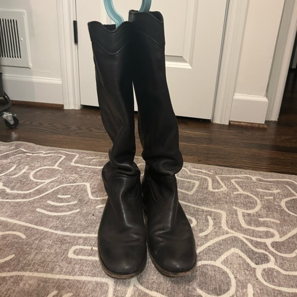 Frye Black Tall Riding Boots - Picture 2 of 7